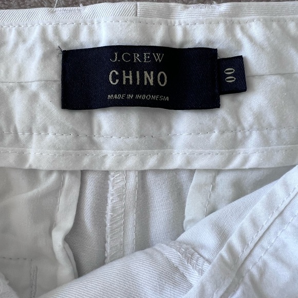 Y2K J. Crew Chino White Cotton Shorts SZ: 00 Classic Preppy Style 4” - Picture 4 of 12
